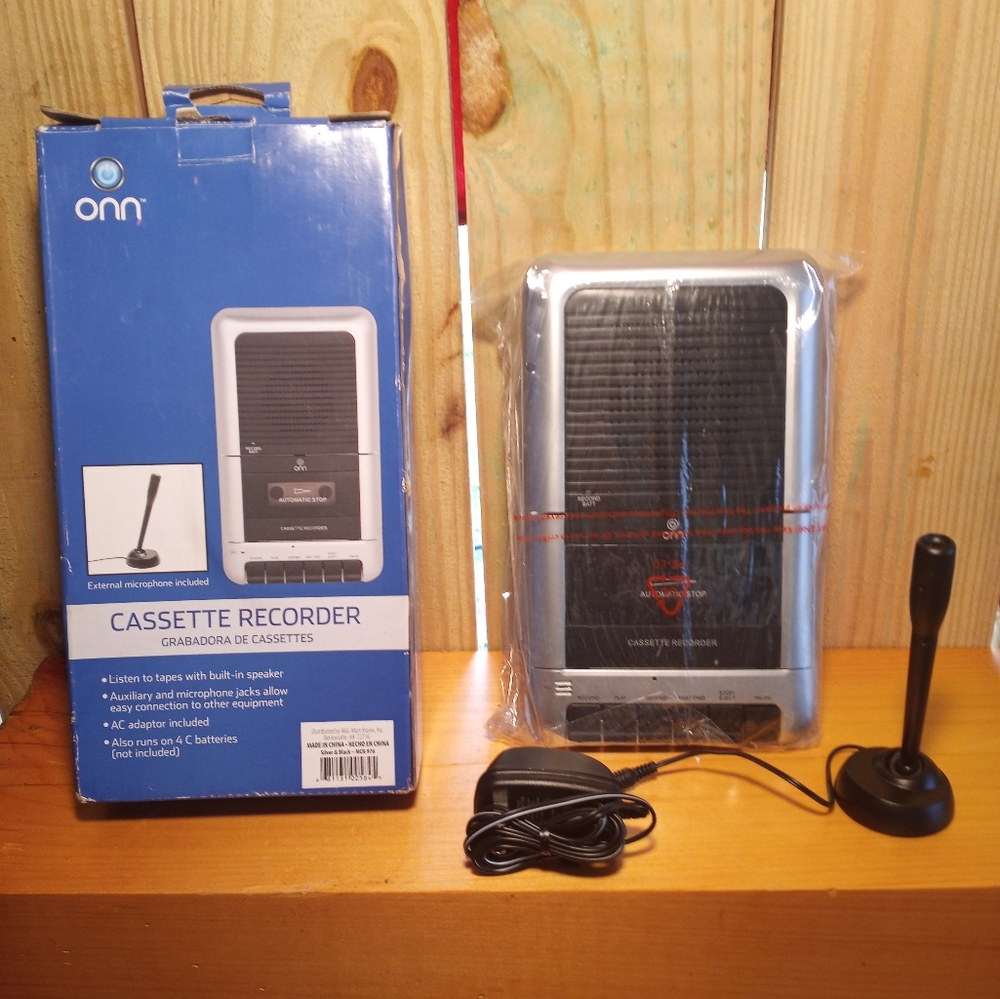 ONN Cassette Recorder with Microphone